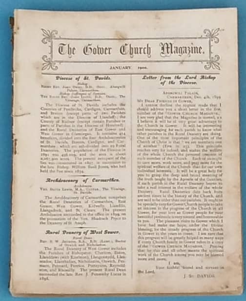 Antique The Gower Church Magazine 1900-1903, (36 Issues)